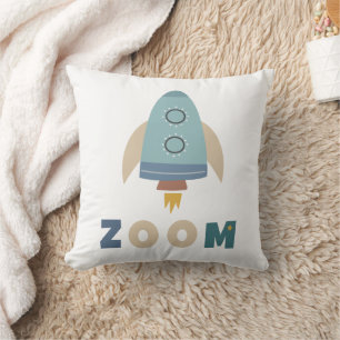 Blast Off Zoom First Trip around the Sun Throw Pillow