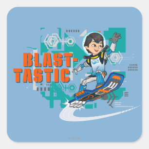 Blast-Tastic Miles Callisto Blastboard Graphic Square Sticker
