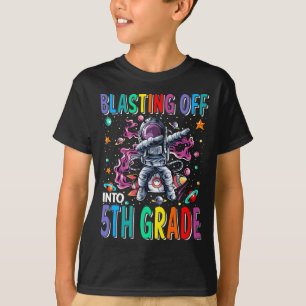 Blasting Off Into 5th Grade Space Rocket  T-Shirt