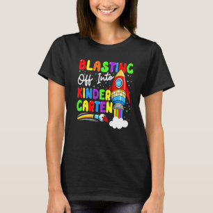 Blasting Off Into Kindergarten Back To School Boy T-Shirt