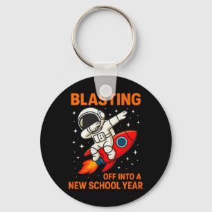 Blasting Off Into New School Year Astronaut Dab Keychain