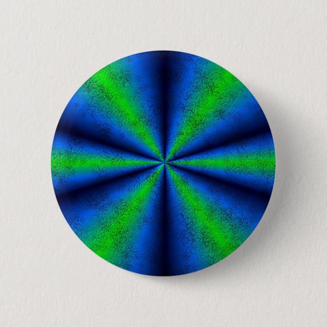 blau grün Regenbogen in Elefantenhaut leder Optik 2 Inch Round Button (Front)
