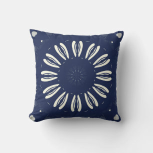 Blau und Weiß Throw Pillow