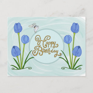 Blaue Blumen Postcard