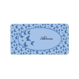 Blaue Punkte Adressaufkleber Label