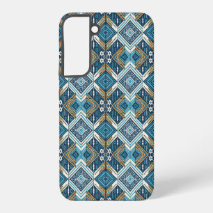 Blaue symetrisches Boho Muster 18583 b xl Samsung Galaxy Case