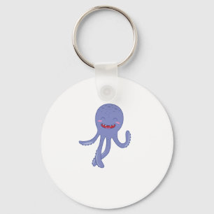 Blauer Tintenfisch Keychain