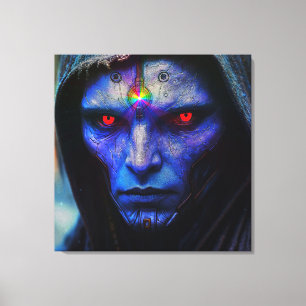Blauer Wächter der Galaxy Canvas Print