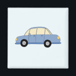 Blaues Auto im Doodle-Stil Magnet<br><div class="desc">Ein blaues Auto im Doodle-Stil.</div>