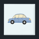 Blaues Auto im Doodle-Stil Magnet<br><div class="desc">Ein blaues Auto im Doodle-Stil.</div>