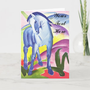 Blaues Pferd I by Franz Marc Greeting Card