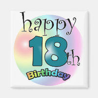 Blauwe Happy 18th Birthday