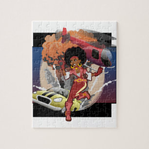 blaxploitation afro spy jigsaw puzzle