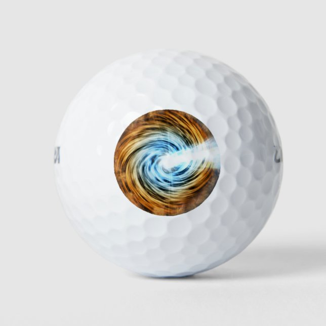 Blazar Black Hole Powered Galaxy Golf Balls (Front)