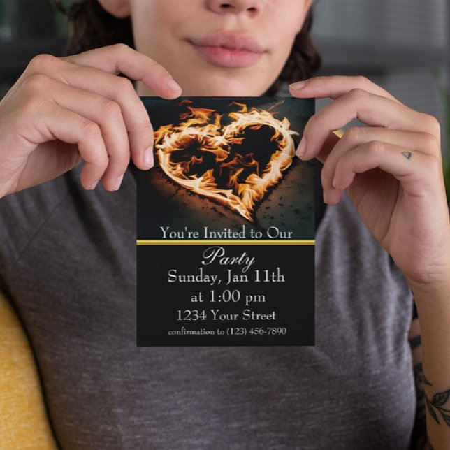 Blaze a Trail to Our Fire Party! Invitation (Creator Uploaded)