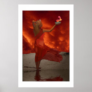 BLAZE  "GODDESS  of  FIRE"  PRINT