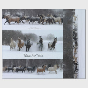 Blaze New Trails Horse Wrapping Paper