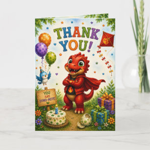 Blaze's Dino-Mite Friends Birthday Thank You Card