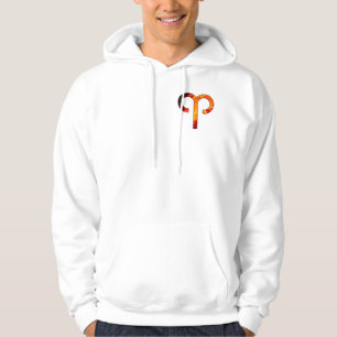 Blazing Aries Energy – Fiery Red Abstract Art Hoodie