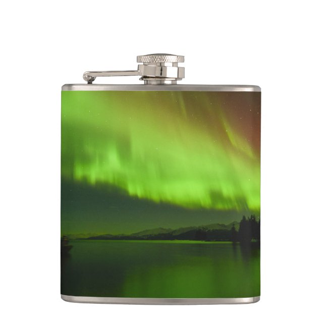 Blazing Aurora Hip Flask (Front)