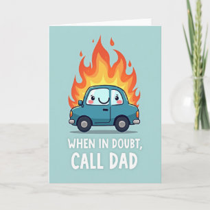Blazing Auto Fathers Day Card