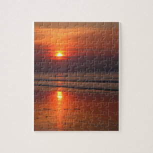 Blazing Beach Sunset  -  8x10  -  110 pcs. Jigsaw Puzzle