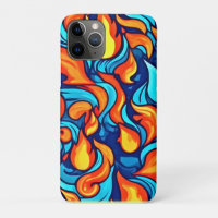 Blazing Blue Abstract
