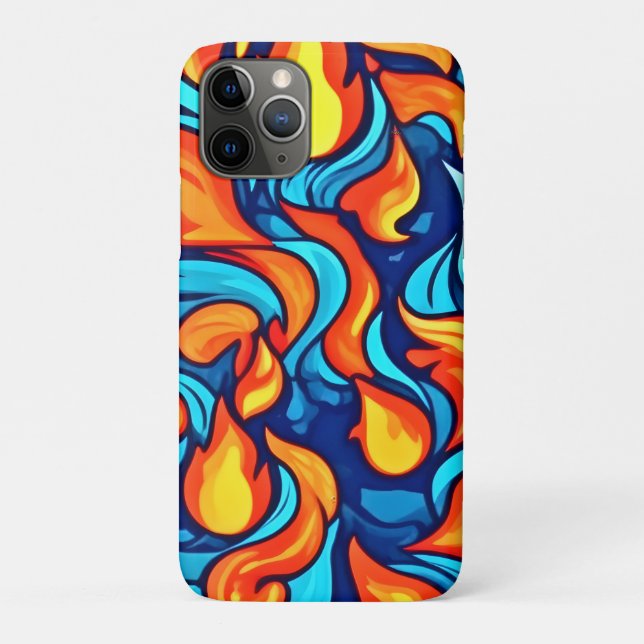  Blazing Blue Abstract Case-Mate iPhone Case (Back)