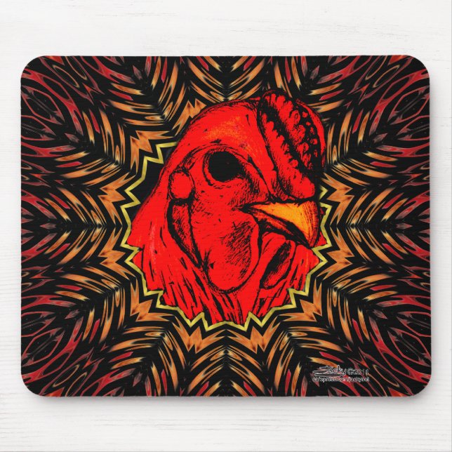 Blazing Brahma Mouse Pad (Front)