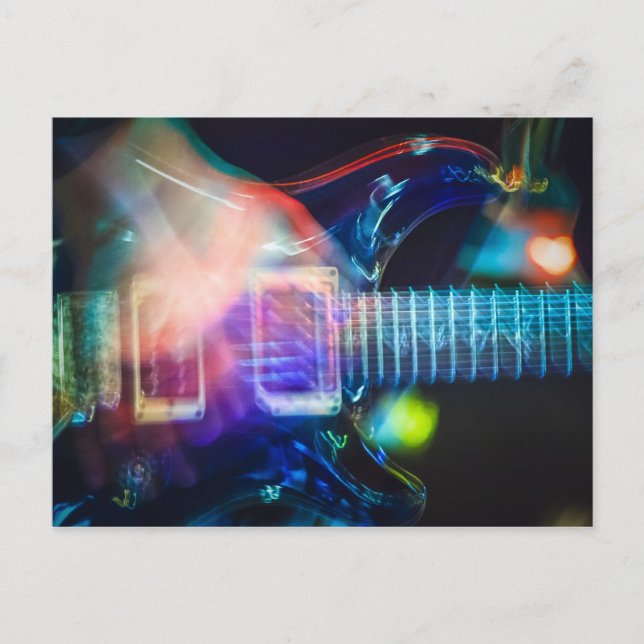 Blazing Electric Guitar Postcard (Front)