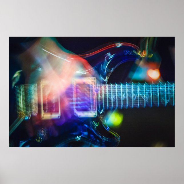 Blazing Electric Guitar Poster (Front)