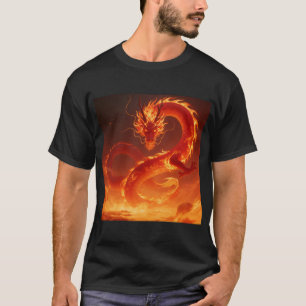 Blazing Fire Dragon   Mythical Flame Dragon Fantas T-Shirt