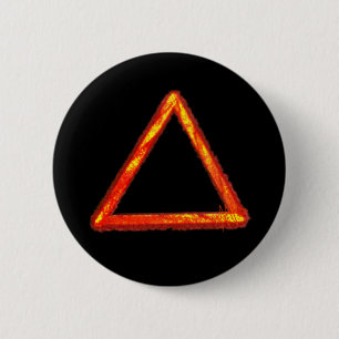 Blazing Fire Element Alchemy Symbol 2 Inch Round Button