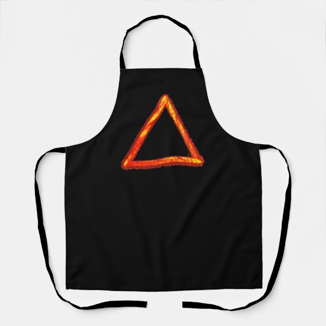 Blazing Fire Element Alchemy Symbol Apron (Front)