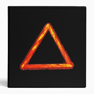 Blazing Fire Element Alchemy Symbol Binder