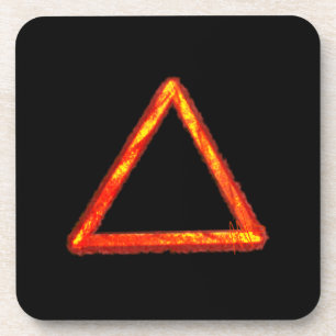 Blazing Fire Element Alchemy Symbol Coaster