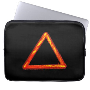 Blazing Fire Element Alchemy Symbol Laptop Sleeve