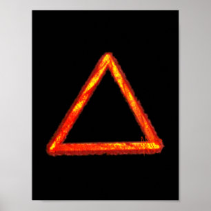 Blazing Fire Element Alchemy Symbol Poster