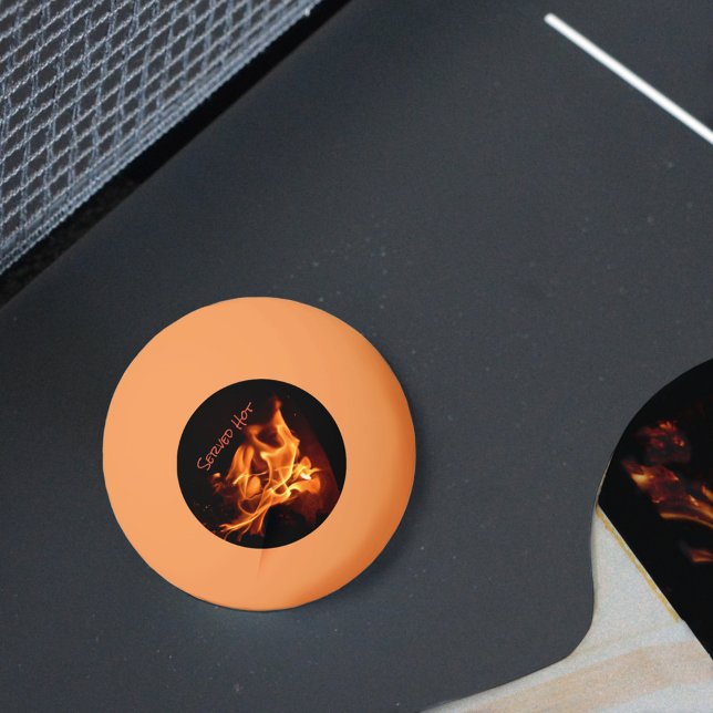 Blazing Flames Fire Served Hot Personalized Ping Pong Ball (Creator Uploaded)