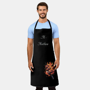 "Blazing Gourmet" Personalized Chef's Apron 🔥