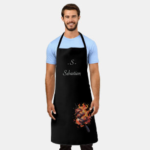"Blazing Gourmet" Personalized Chef's Apron 🔥