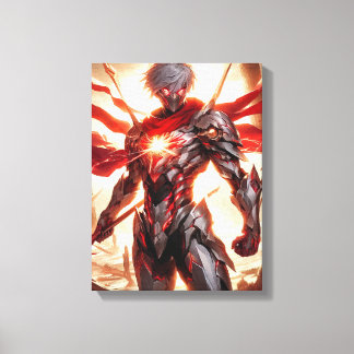 Blazing Heart Knight Canvas Print