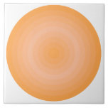 Blazing Orange Fuzzy Peach Circles Ceramic Tile<br><div class="desc">Enjoy this circle pattern in gradients from the colour of the year 2024 Fuzzy Peach to Blazing Orange.</div>
