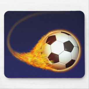 Blazing Soccer Football Mouse Pad