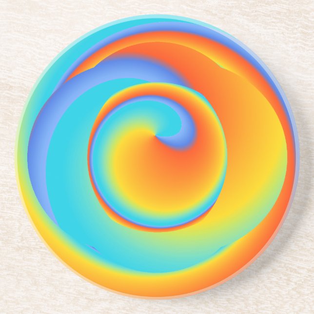 blazing spin - ceramic coaster (Front)