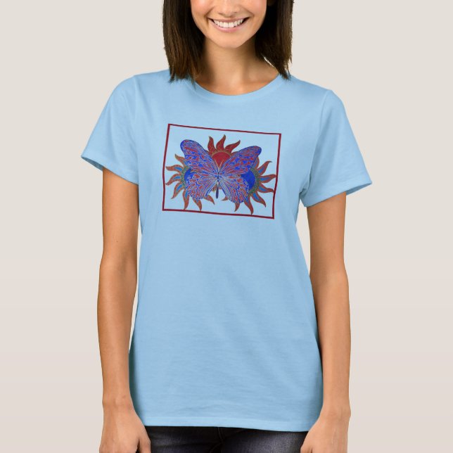 Blazing Sun Butterfly T-Shirt (Front)