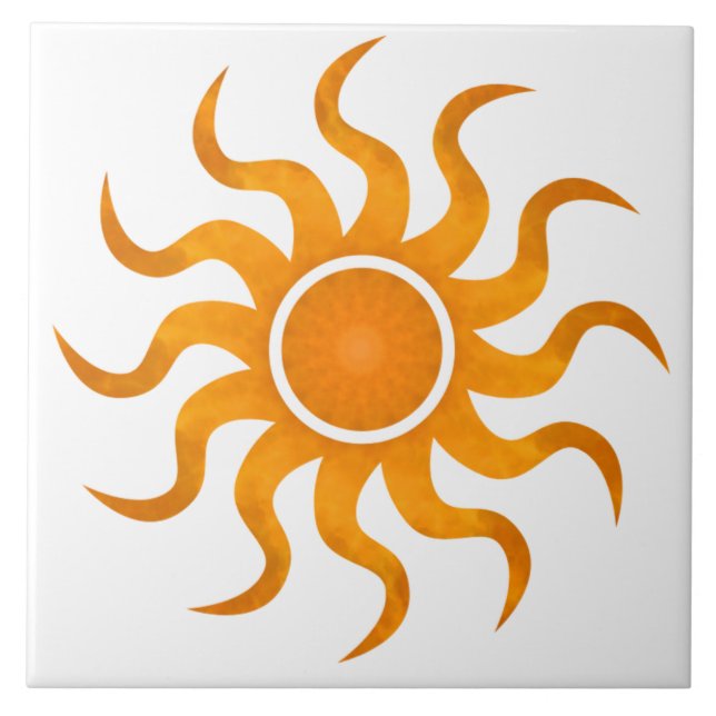 Blazing Sun Customizable Tile - Large (Front)