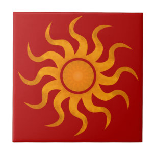 Blazing Sun Red Tile - Small