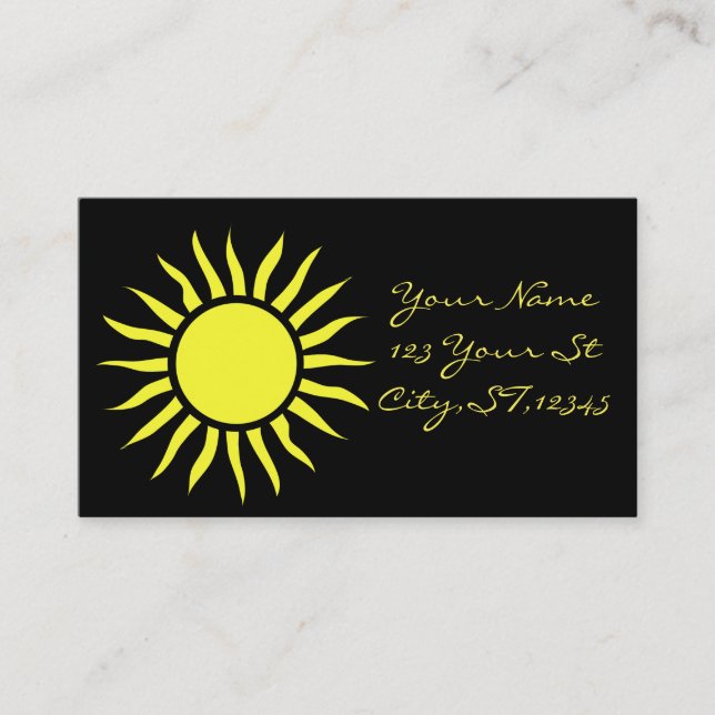 Blazing Sun  Thunder_Cove Classic Business Card (Front)