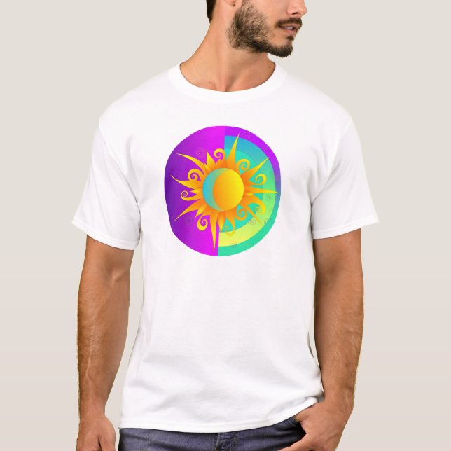 Blazing Sunmoon Purple T-Shirt (Front)